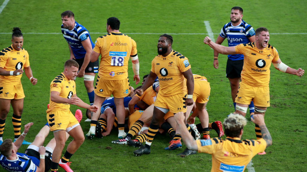 Injury-hit Wasps rally to beat Bath, Sarries hammer Exiles