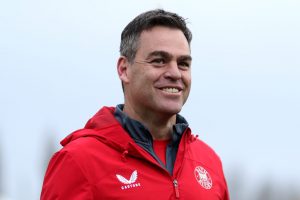 South Africa's Bath coach Johann van Graan. Photo by Ryan Hiscott/Getty Images