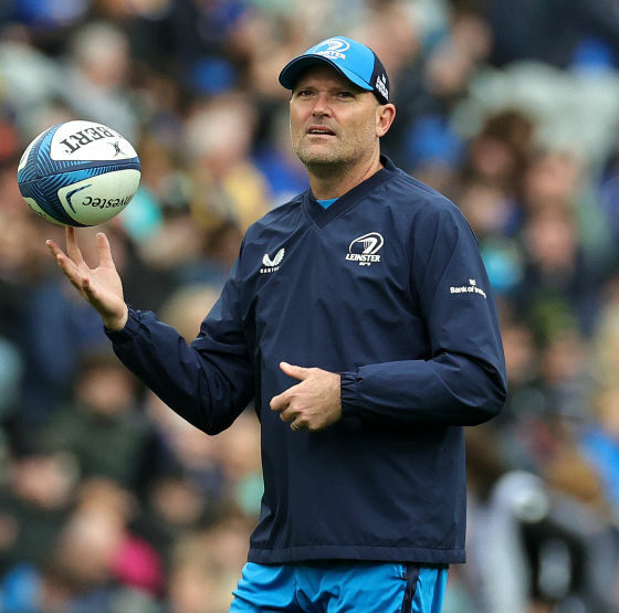 Jacques Nienaber, the Leinster senior coach is one of four South African coaches in the Investec