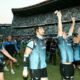 Bakkies Botha, Victor Matfield and Pedrie Wannenburg of the Bulls celebrate after the Super 14 Final match between the Sharks and the Bulls held at the Absa Stadium on May 19, 2007 in Durban, South Africa. (Photo by Duif du Toit/Gallo Images/Getty Images)