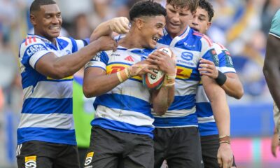 Sacha Feinberg-Mngomezulu starred for the Stormers in the 48-12 URC win against Glasgow in Cape Town. Photo: Getty/Gallo
