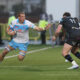 Cameron Hanekom of Vodacom Bulls is tackled by Ollie Smith of Glasgow Warriors during the Investec Champions Cup match between Glasgow Warriors and Vodacom Bulls at Scotstoun Stadium on April 04, 2026 in Glasgow, Scotland. (Photo by Ian MacNicol/Getty Images)
