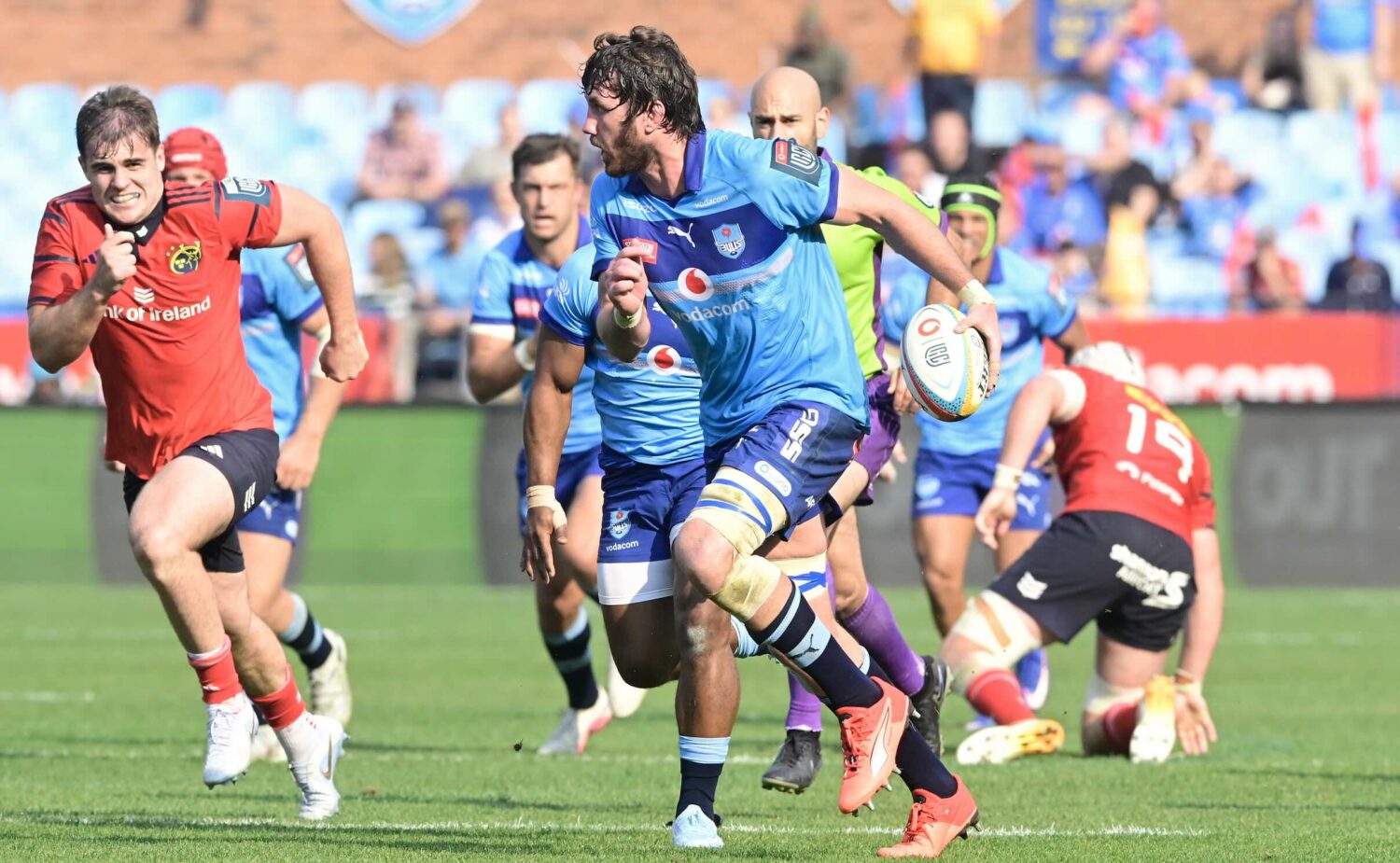 Ruan Nortje played his 150th match for the Bulls in the United Rugby Championship quarter-final win against Munster in Pretoria.