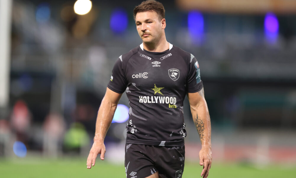 Andre Esterhuizen of the Hollywoodbets Sharks during the United Rugby Championship match between Hollywoodbets Sharks and Benetton at Hollywoodbets Kings Park Stadium on May 09, 2026 in Durban, South Africa. (Photo by Steve Haag Sports/Gallo Images)