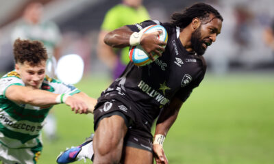 DURBAN, SOUTH AFRICA - MAY 09: Jurenzo Julius of the Hollywoodbets Sharks during the United Rugby Championship match between Hollywoodbets Sharks and Benetton at Hollywoodbets Kings Park Stadium on May 09, 2026 in Durban, South Africa. (Photo by Steve Haag Sports/Gallo