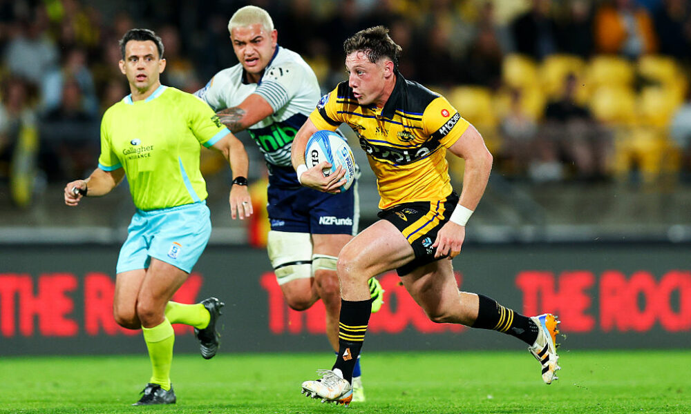 Cam Roigard Hurricanes and All Blacks No 9 (Photo by Hagen Hopkins/Getty Images)