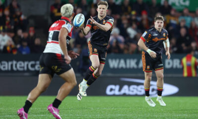 Damian McKenzie of the Chiefs starred in the 49-12 Super Rugby Pacific semi-final win against the Crusaders in Hamilton (Photo by Michael Bradley/Getty Images)