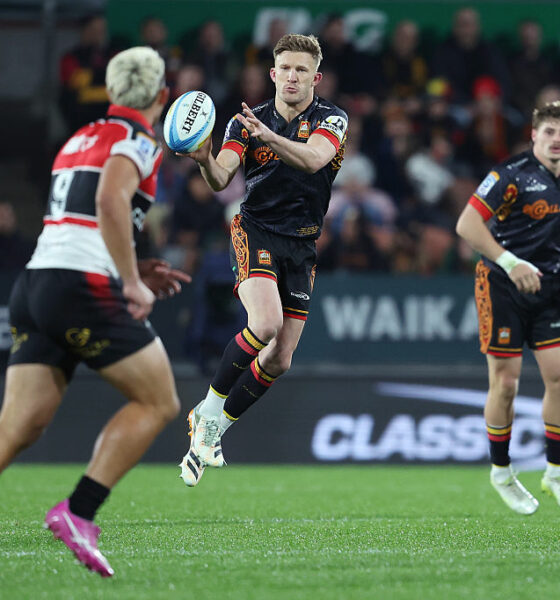 Damian McKenzie of the Chiefs starred in the 49-12 Super Rugby Pacific semi-final win against the Crusaders in Hamilton (Photo by Michael Bradley/Getty Images)