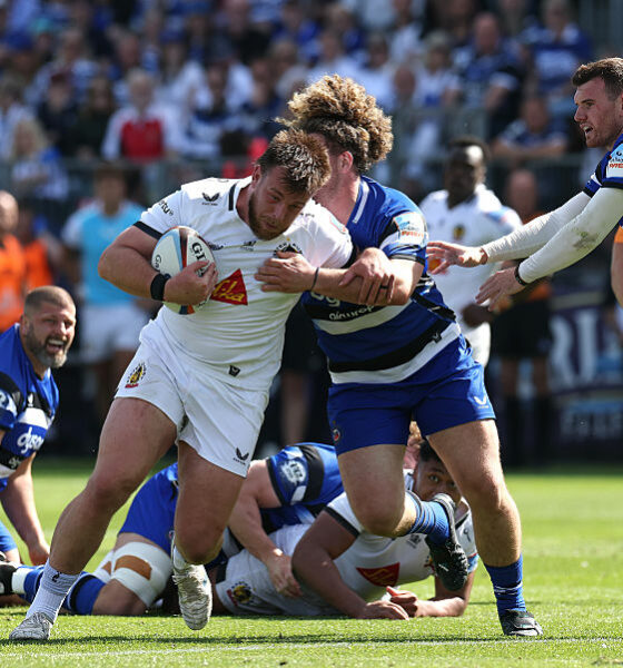 South African Ethan Burger of Exeter Chiefs Gallagher PREM semi final match between Bath Rugby and Exeter Chiefs. (Photo by David Rogers/Getty Images)