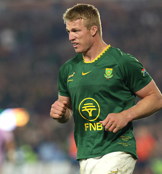 PRETORIA, SOUTH AFRICA - JULY 11: Pieter-Steph du Toit of South Africa looks on during the 2026 Nations Championship match between South Africa and Scotland at Loftus Versfeld Stadium on July 11, 2026 in Pretoria, South Africa. (Photo by David Rogers/Getty Images)