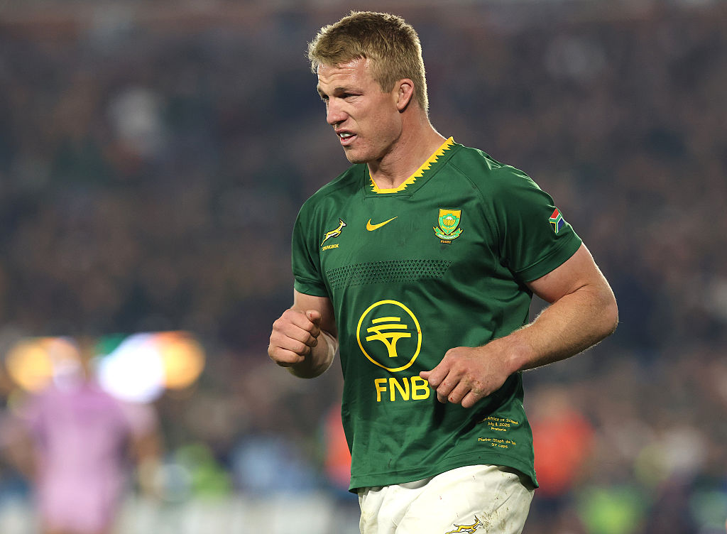 PRETORIA, SOUTH AFRICA - JULY 11: Pieter-Steph du Toit of South Africa looks on during the 2026 Nations Championship match between South Africa and Scotland at Loftus Versfeld Stadium on July 11, 2026 in Pretoria, South Africa. (Photo by David Rogers/Getty Images)