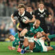 Damian McKenzie of the New Zealand All Blacks makes a break during the Nations Championship match between New Zealand All Blacks and Ireland at Eden Park on July 18, 2026 in Auckland, New Zealand. (Photo by Phil Walter/Getty Images)