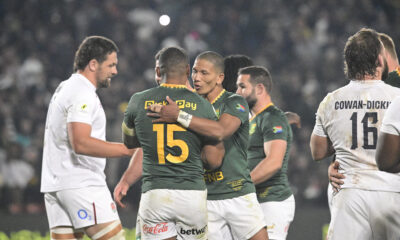 JOHANNESBURG, SOUTH AFRICA - JULY 04: End of the match moments during the Nations Championship match between South Africa and England at 10bet Ellis Park on July 04, 2026 in Johannesburg, South Africa. (Photo by Sydney Seshibedi/Gallo Images)