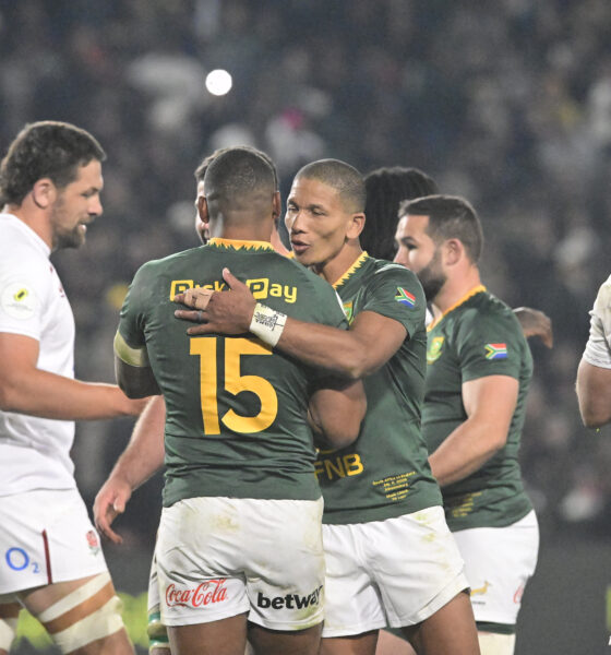 JOHANNESBURG, SOUTH AFRICA - JULY 04: End of the match moments during the Nations Championship match between South Africa and England at 10bet Ellis Park on July 04, 2026 in Johannesburg, South Africa. (Photo by Sydney Seshibedi/Gallo Images)