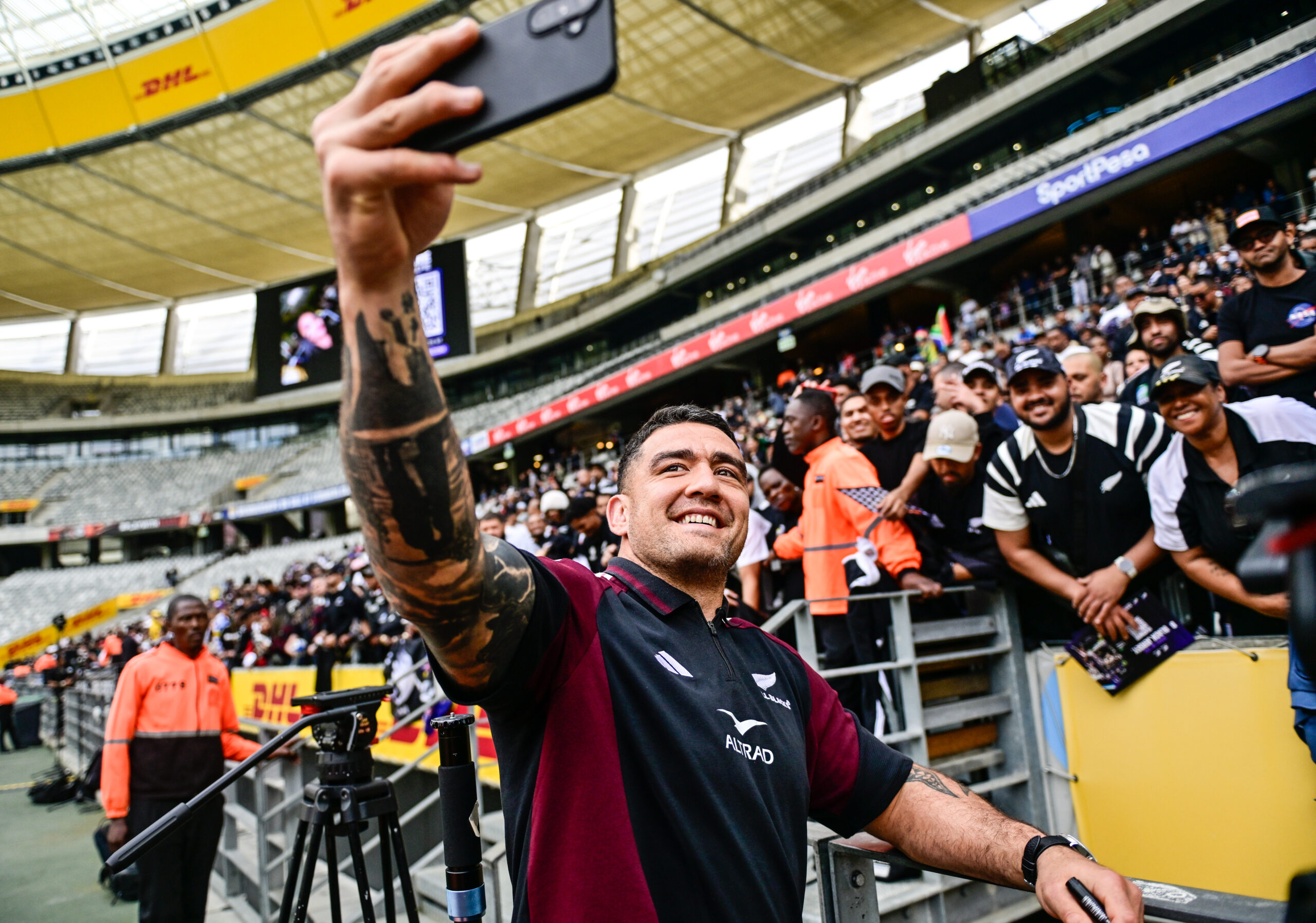 Codie Taylor during the All Blacks Welcome event at DHL Stadium on July 31, 2026 in Cape Town, South Africa. (Photo by Ashley Vlotman/Gallo Images)