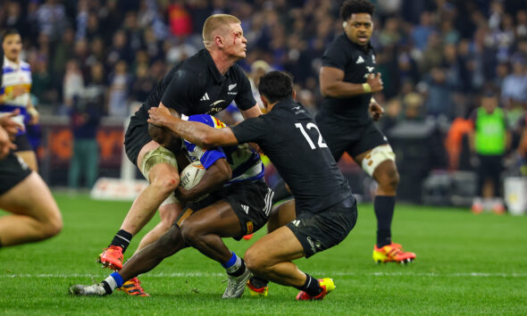 Anton Segner of New Zealand during the Rugby's Greatest Rivalry match between DHL Stormers and New Zealand at DHL Stadium on August 07, 2026 in Cape Town, South Africa. (Photo by Roger Sedres/Gallo Images)