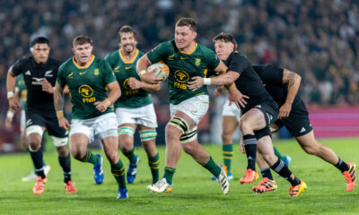 Jasper Wiese of the Springboks during the Castle Double Malt Greatest Rivalry Tour match between South Africa and New Zealand at 10bet Ellis Park on August 22, 2026 in Johannesburg, South Africa. (Photo by Floris van Schouwenburg/Gallo Images)