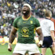 Siya Kolisi of South Africa scores a try during the Castle Double Malt Rugby's Greatest Rivalry, 2nd Test match between South Africa and New Zealand at DHL Stadium on August 29, 2026 in Cape Town, South Africa. (Photo by Ashley Vlotman/Gallo Images)