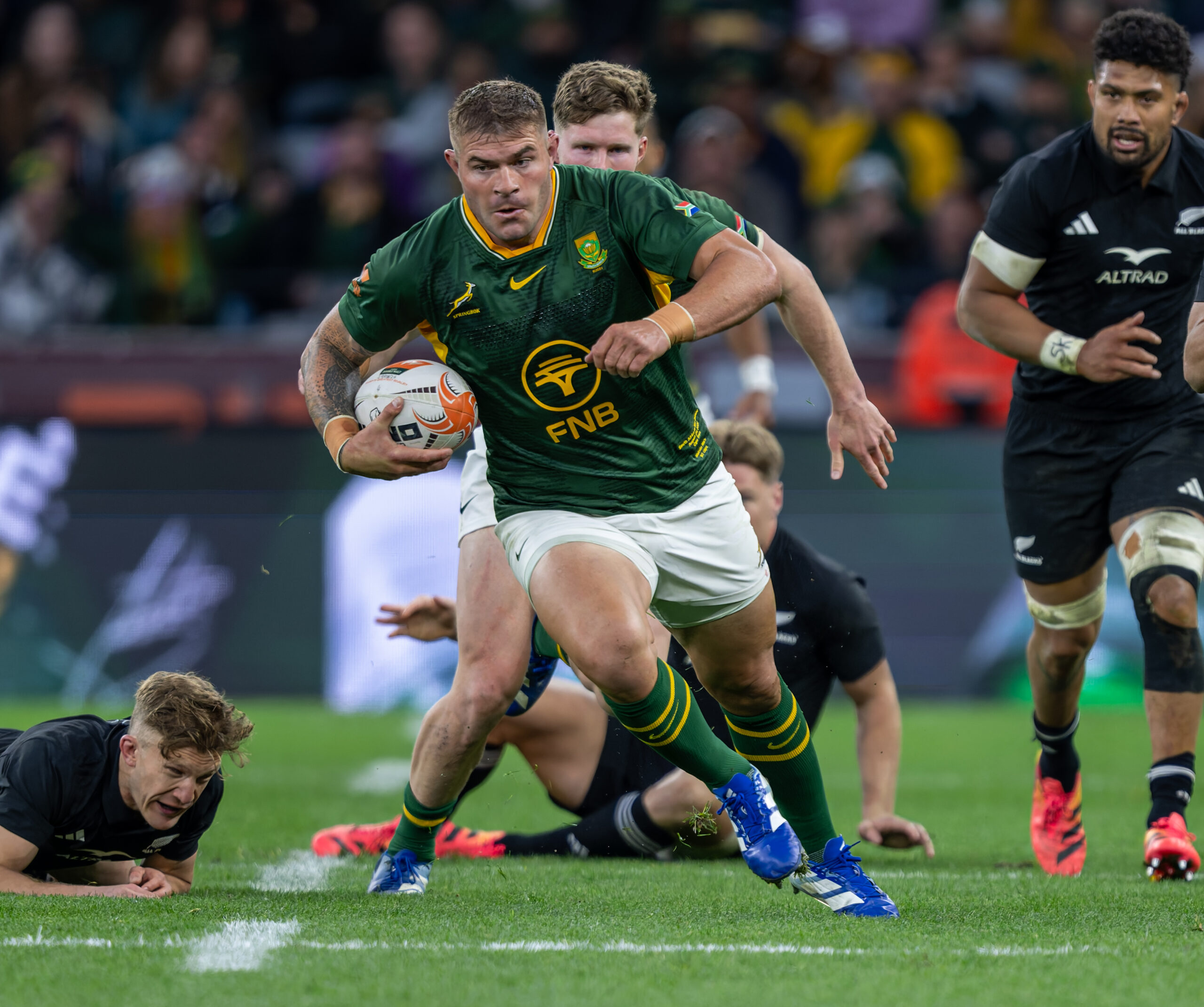 Malcolm Marx of the Springboks during the Castle Double Malt Rugby's Greatest Rivalry, 2nd test match between South Africa v New Zealand at DHL Stadium on August 29, 2026 in Cape Town, South Africa. (Photo by Anton Geyser/Gallo Images)