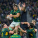Eben Etzebeth of South Africa catches the ball in the line out during the Castle Double Malt Rugby's Greatest Rivalry, 2nd Test match between South Africa and New Zealand at DHL Stadium on August 29, 2026 in Cape Town, South Africa. (Photo by Roger Sedres/Gallo Images)