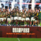BALTIMORE, UNITED STATES OF AMERICA - SEPTEMBER 12: South Africa lifts the trophy during the Castle Double Malt Rugby's Greatest Rivalry match between South Africa and New Zealand at M&T Bank Stadium on September 12, 2026 in Baltimore, United States of America. (Photo by Alan Spiegler/Gallo Images)