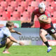 Henco Van Wyk of the Lions with the ball during the United Rugby Championship match between 10bet Lions and Leinster at 10bet Ellis Park Stadium on September 26, 2026 in Johannesburg, South Africa. (Photo by Sydney Seshibedi/Gallo Images)