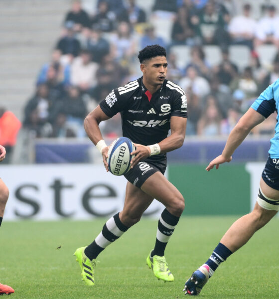 Investec Champions Cup Round 1, DHL Stadium, Cape Town, South Africa 17/10/2026 DHL Stormers vs Bristol Bears Sacha Feinberg-Mngomezulu of the DHL Stormers Mandatory Credit ©INPHO/Steve Haag Sports/Thinus Maritz